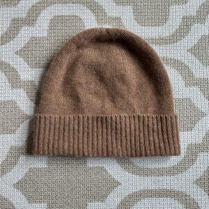 Women’s Camel Knit Beanie Hat - Classic Fold Cuff